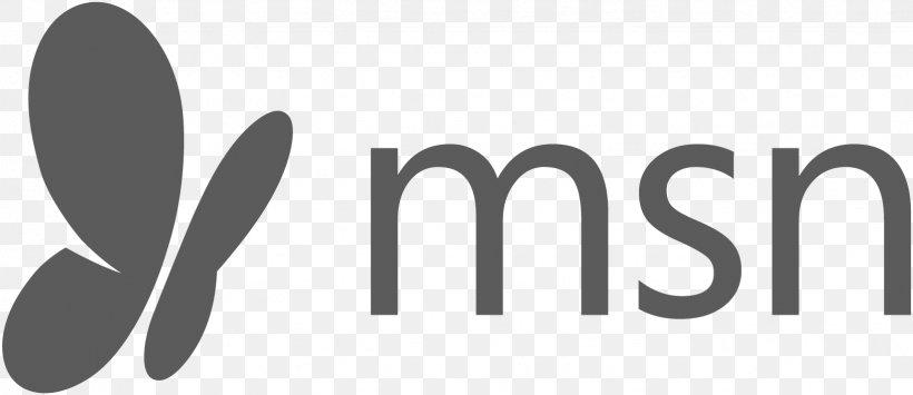 MSN News 0 Logo February, PNG, 1633x708px, 2018, 2019, Msn, Black And White, Brand Download Free