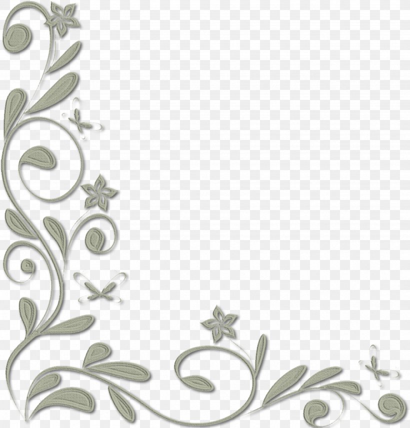 Black And White Floral Design Clip Art, PNG, 3446x3600px, Black And White, Area, Body Jewelry, Branch, Design Studio Download Free