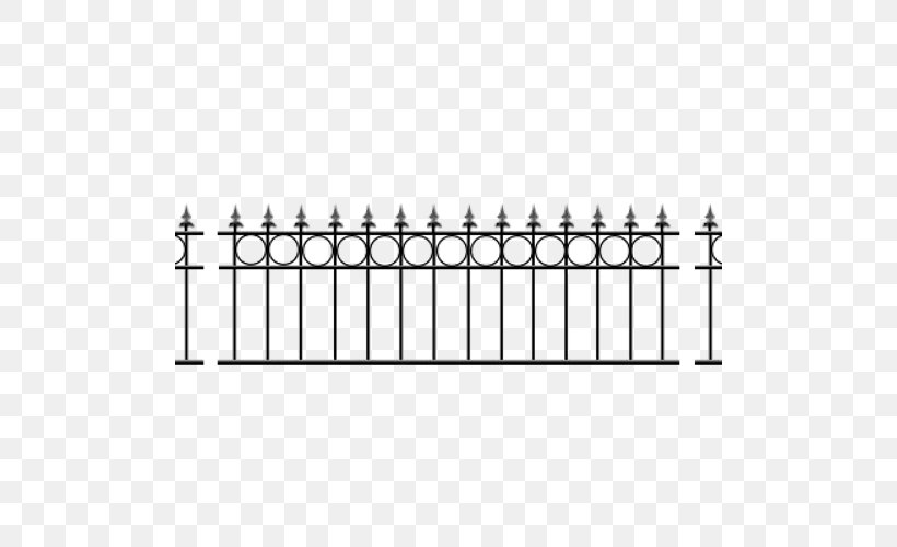 Fence Wrought Iron Steel Guard Rail Metal, PNG, 500x500px, Fence, Black And White, Gap Inc, Guard Rail, Home Fencing Download Free
