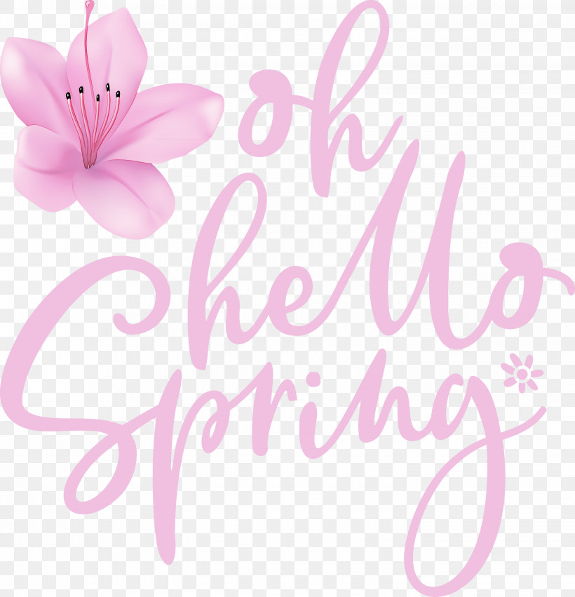 Oh Hello Spring Hello Spring Spring, PNG, 2890x3000px, Hello Spring, Calligraphy, Floral Design, Floral Frame, Flower Download Free