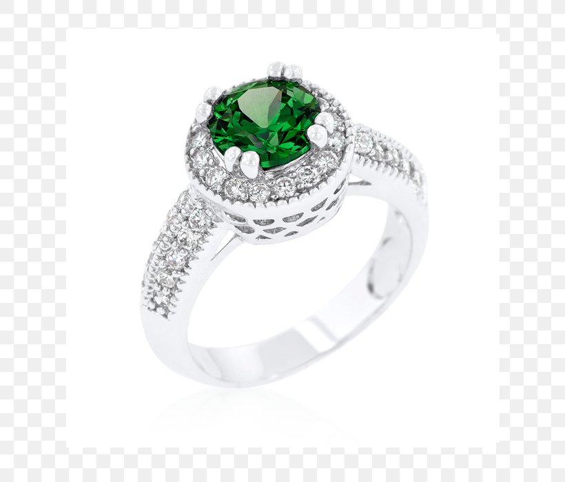 Engagement Ring Emerald Cubic Zirconia Birthstone, PNG, 700x700px, Ring, Amethyst, Birthstone, Carat, Cubic Zirconia Download Free