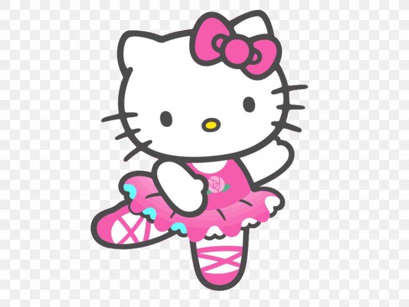 Hello Kitty Ballet Dancer Clip Art, PNG, 900x675px, Watercolor, Cartoon, Flower, Frame, Heart Download Free