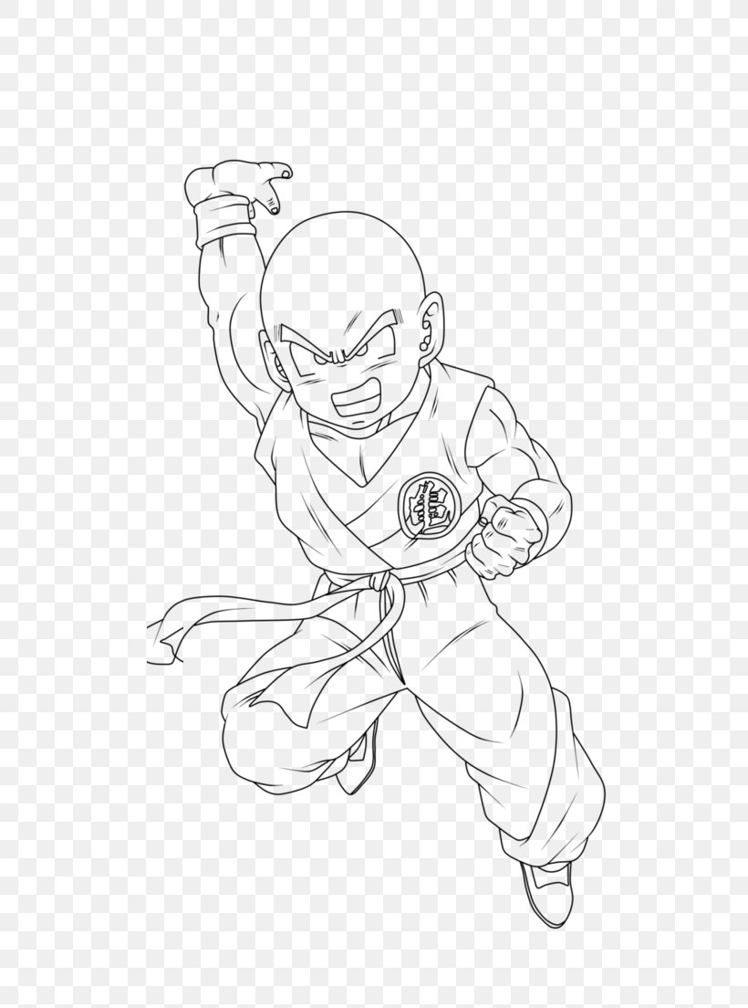 Krillin Majin Buu Goku Dragon Ball Sketch, PNG, 802x1104px, Watercolor, Cartoon, Flower, Frame, Heart Download Free