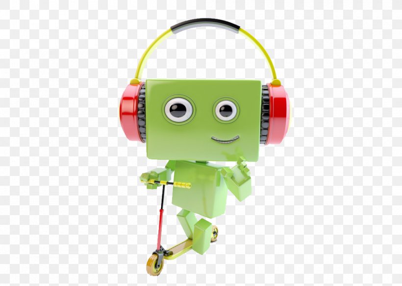 Robot Android Headphones, PNG, 1000x714px, 3d Computer Graphics, Headphones, Android, Csdn, Green Download Free