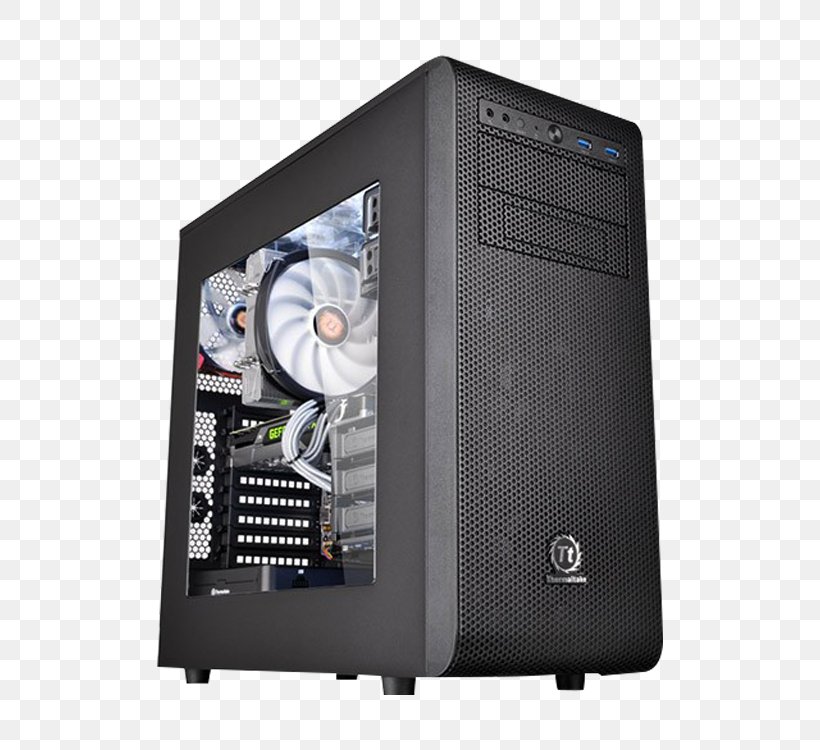 Computer Cases & Housings Power Supply Unit Gaming Computer ATX Desktop Computers, PNG, 750x750px, Computer Cases Housings, Atx, Central Processing Unit, Computer, Computer Accessory Download Free