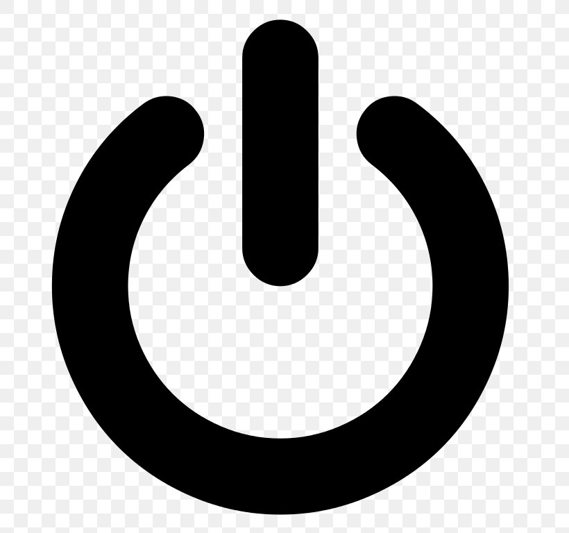 Power Symbol Electrical Switches Button, PNG, 768x768px, Power Symbol, Black And White, Button, Computer, Computer Monitors Download Free