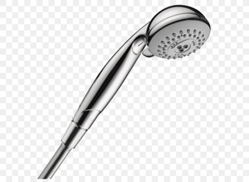 Shower Hansgrohe Tap Spray Plumbing, PNG, 600x600px, Shower, Bathroom, Bathtub, Black And White, Brushed Metal Download Free