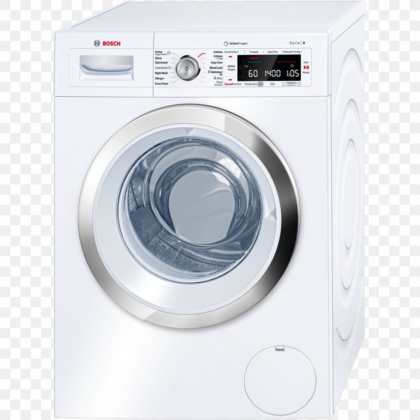 Washing Machines Robert Bosch GmbH Kitchen Bosch Serie 8 WAW28750GB, PNG, 1500x1500px, Washing Machines, Bmw 8 Series, Clothes Dryer, Detergent, Dishwasher Download Free