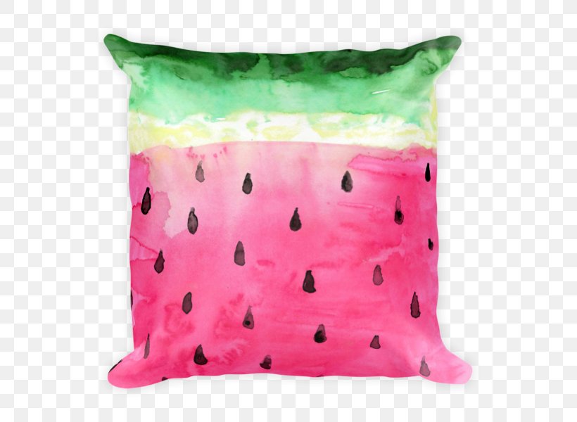 Throw Pillows Square Watermelon Cushion, PNG, 600x600px, Pillow, Addition, Cushion, Dye, Fauna Download Free