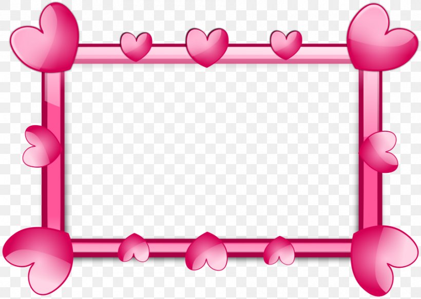 Borders And Frames Clip Art Vector Graphics Heart Frame, PNG, 900x640px, Borders And Frames, Heart, Heart Frame, Magenta, Picture Frame Download Free