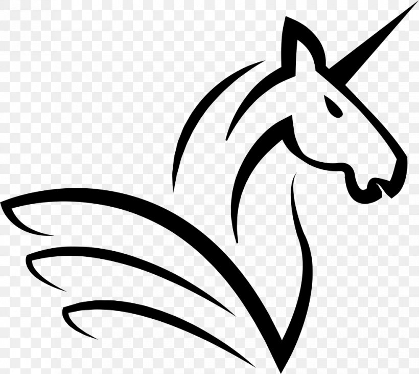 Horse Unicorn, PNG, 980x874px, Horse, Art, Artwork, Black, Black And White Download Free
