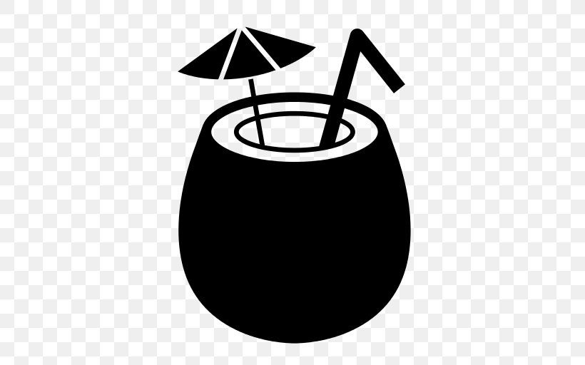 Coconut Water Black And White Coconut Milk Clip Art, PNG, 512x512px, Coconut Water, Black And White, Coconut, Coconut Milk, Coconut Oil Download Free