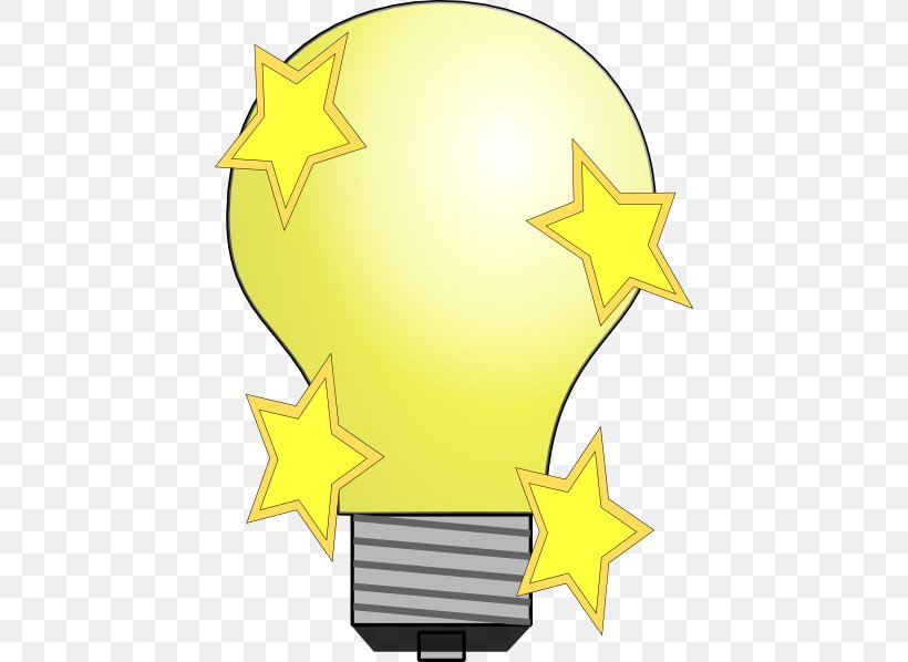 Incandescent Light Bulb Line Star Clip Art, PNG, 432x598px, Light, Incandescent Light Bulb, Star, Symbol, Yellow Download Free