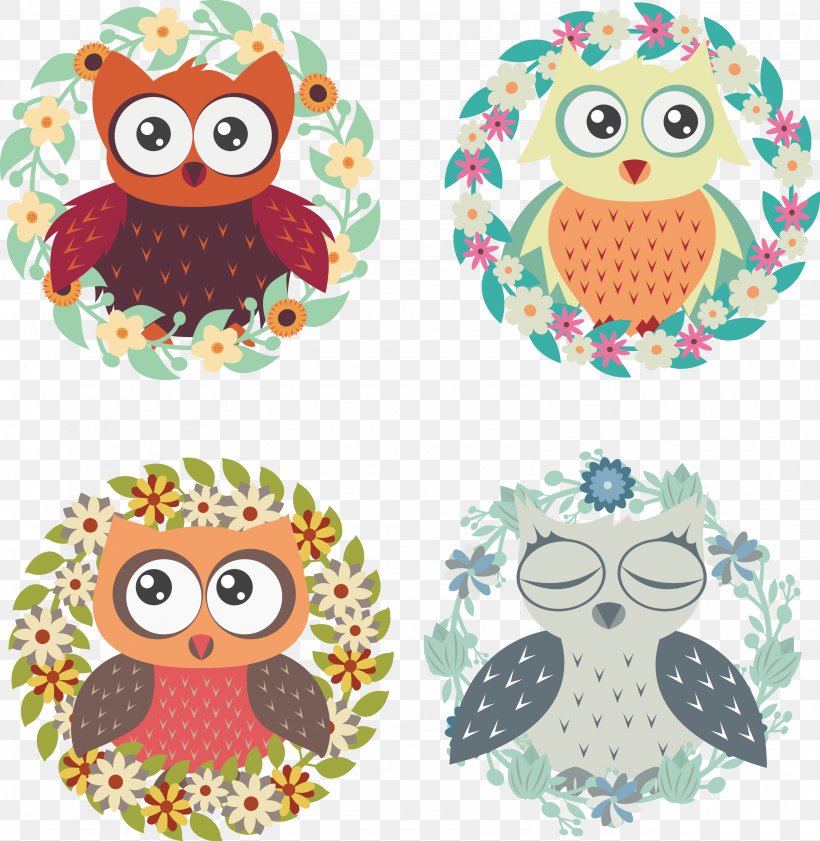 Owl Euclidean Vector Clip Art, PNG, 3174x3258px, Owl, Animal, Beak, Bird, Bird Of Prey Download Free