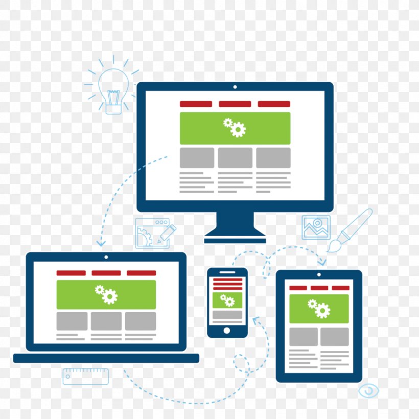 Responsive Web Design Web Development Search Engine Optimization Web Page, PNG, 1024x1024px, Responsive Web Design, Area, Brand, Communication, Computer Icon Download Free