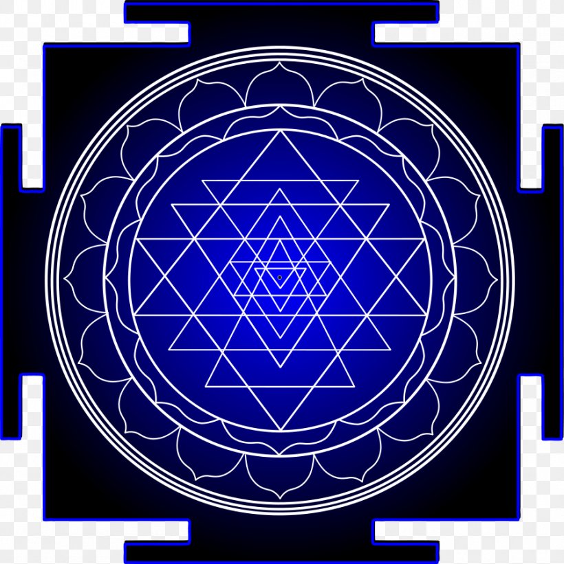 Sri Yantra Symbol Mandala, PNG, 898x900px, Yantra, Area, Blue, Chakra, Cobalt Blue Download Free