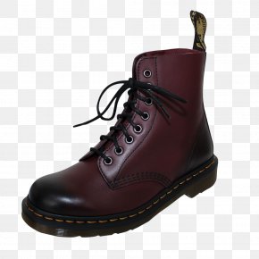 Boot - Dr. Martens Boot Shoe Leather Red PNG