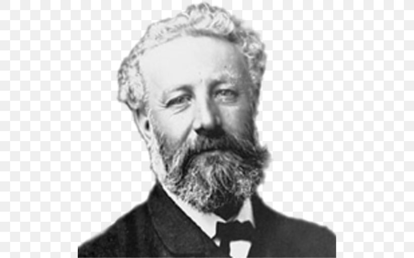 Jules Verne 20,000 Leagues Under The Sea Journey To The Center Of The Earth Five Weeks In A Balloon Paris In The Twentieth Century, PNG, 512x512px, Jules Verne, Author, Beard, Black And White, Chin Download Free