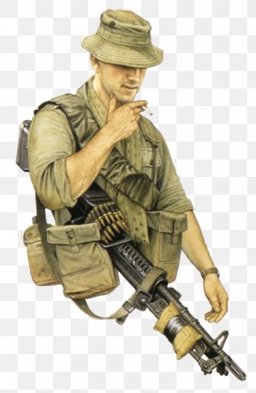 Vietnam War - Vietnam War South Vietnam Soldier Australian And New Zealand Army Corps PNG