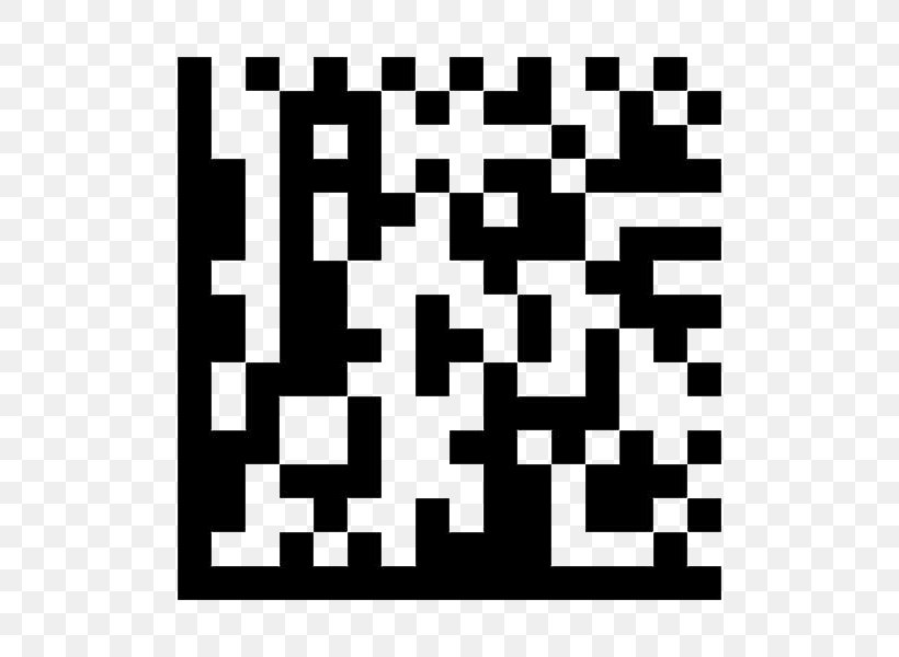Data Matrix Barcode 2D-Code, PNG, 600x600px, Data Matrix, Area, Barcode, Black, Black And White Download Free