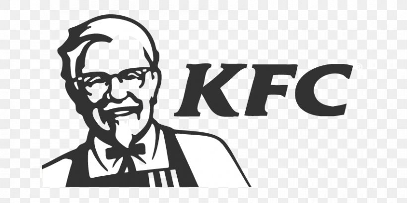 Colonel Sanders KFC Fried Chicken Logo Clip Art, PNG, 850x425px, Colonel Sanders, Art, Black And White, Brand, Cartoon Download Free