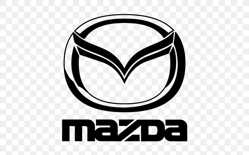 Mazda MX-5 Mazda RX-8 Mazda3 Car, PNG, 512x512px, Mazda, Area, Automotive Design, Black And White, Brand Download Free
