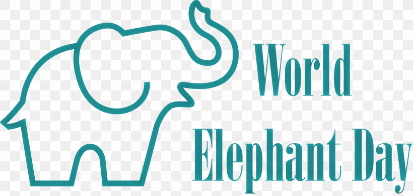World Elephant Day Elephant Day, PNG, 3000x1427px, World Elephant Day, Behavior, Human, Joint, Logo Download Free