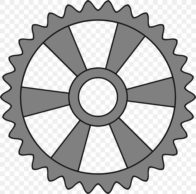 Gear Tooth, PNG, 2396x2384px, Gear, Bicycle Drivetrain Part, Bicycle Part, Bicycle Wheel, Black And White Download Free