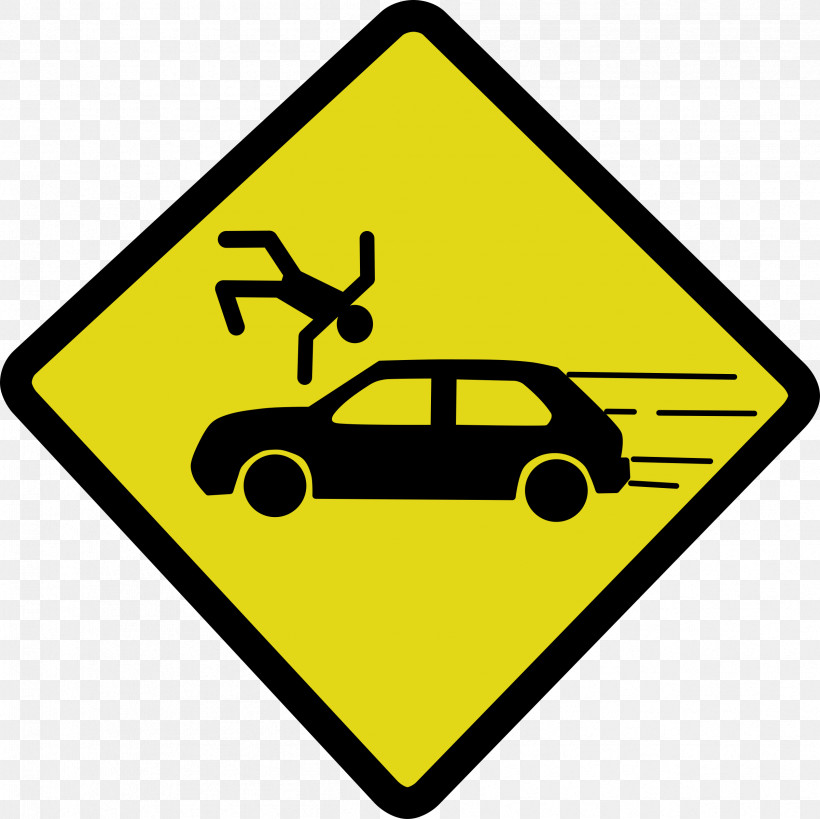 Yellow Sign Signage Line Vehicle, PNG, 2401x2400px, Yellow, Line, Sign, Signage, Symbol Download Free