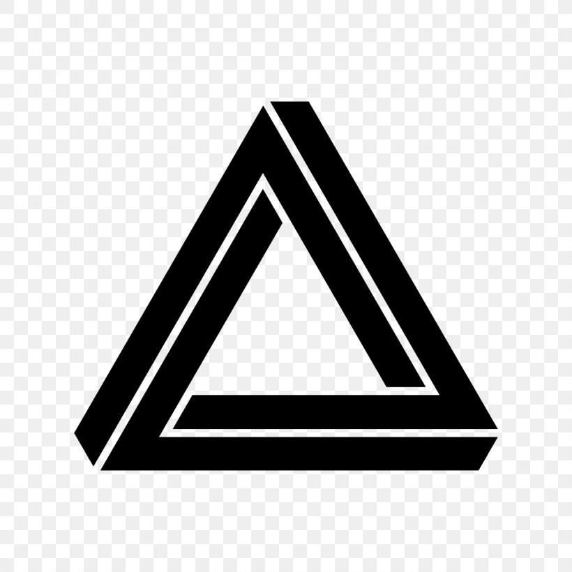 Penrose Triangle, PNG, 1280x1280px, Penrose Triangle, Area, Black And White, Brand, Logo Download Free