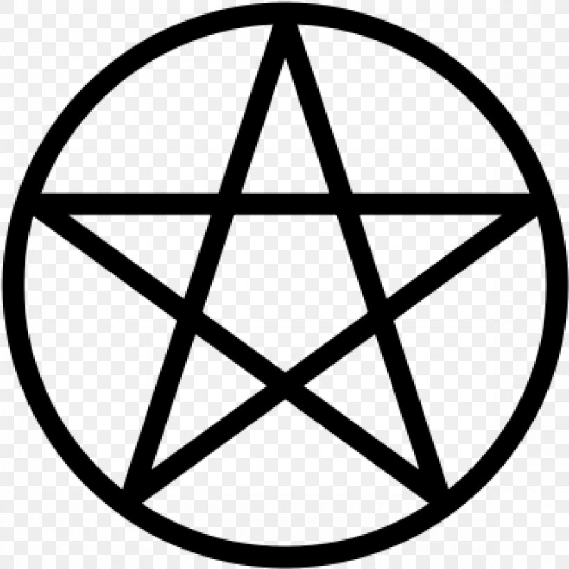 Pentagram Pentacle Wicca Witchcraft Modern Paganism, PNG, 1180x1180px, Pentagram, Area, Black And White, Earth, Fivepointed Star Download Free