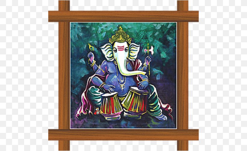 Ganesha Mahadeva Lakshmi Krishna Painting, PNG, 500x500px, Ganesha, Art, Artwork, Deity, Diwali Download Free