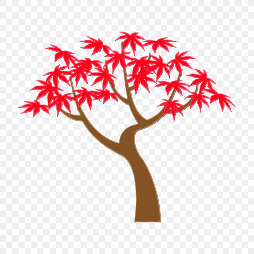 Tree Leaf Red Woody Plant Plant, PNG, 1200x1200px, Watercolor, Black Maple, Branch, Leaf, Paint Download Free