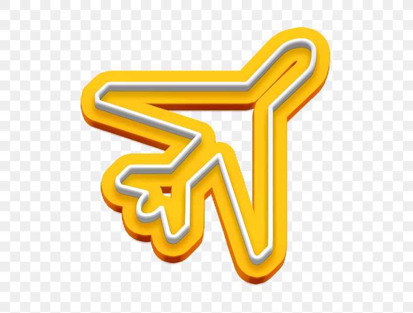 Airoplane Icon, PNG, 592x622px, Airoplane Icon, Logo, Symbol, Text, Yellow Download Free