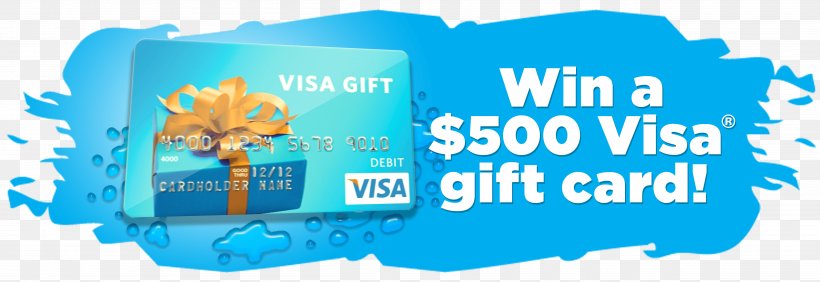 Credit Card Gift Card Visa Prize Bank, PNG, 5004x1724px, Credit Card, Aqua, Bank, Blue, Brand Download Free