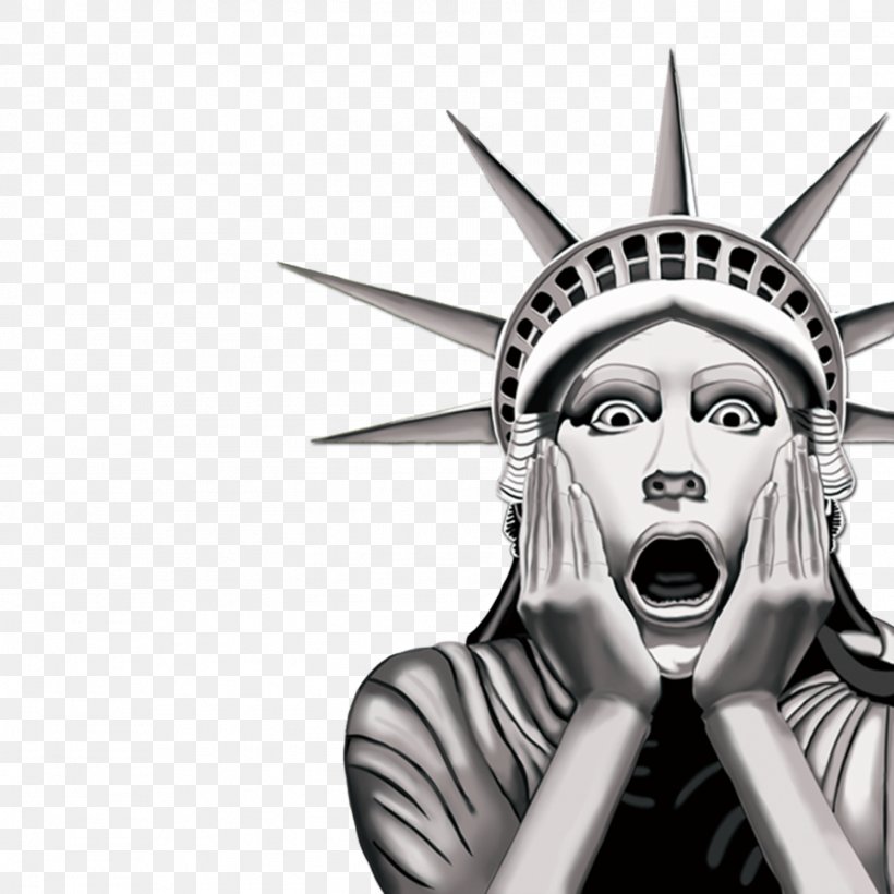 Statue Of Liberty Download, PNG, 1501x1501px, Statue Of Liberty, Art, Black And White, Cartoon, Comics Download Free