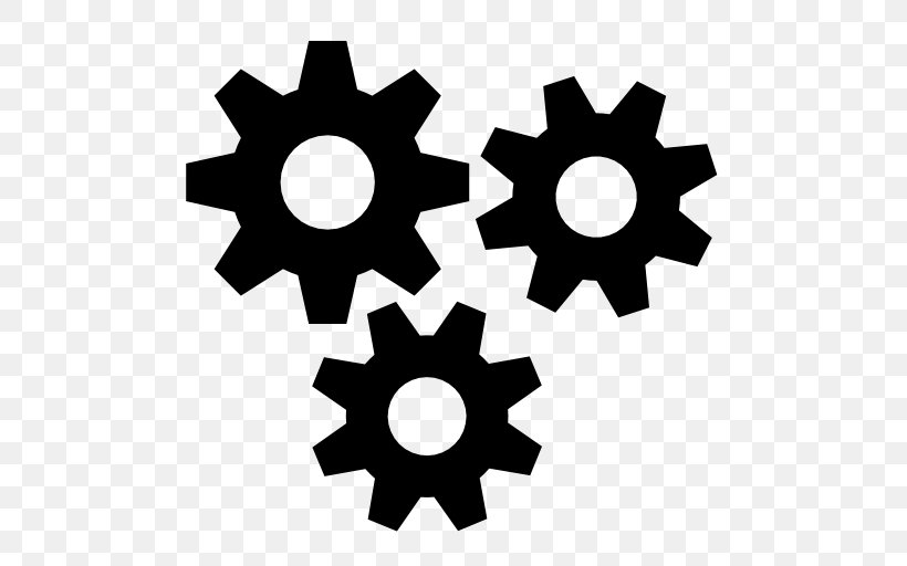 Gear, PNG, 512x512px, Gear, Black And White, Hardware Accessory, Image File Formats, Symbol Download Free