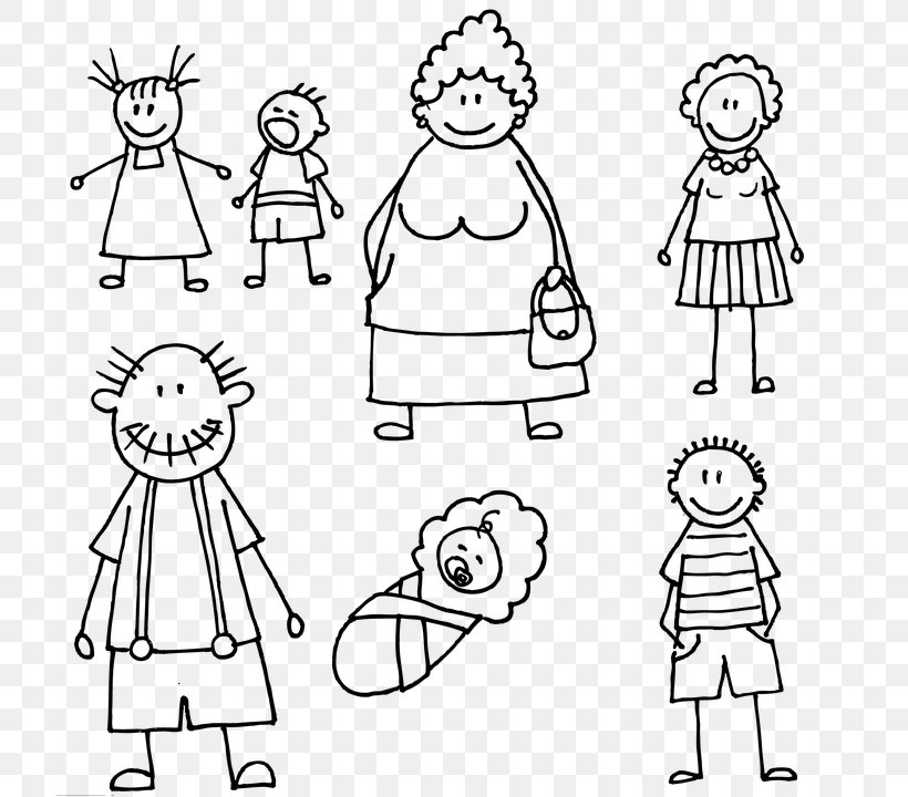 Relative Pronoun Family Child Teacher Clip Art, PNG, 720x720px, Relative Pronoun, Area, Art, Black And White, Cartoon Download Free