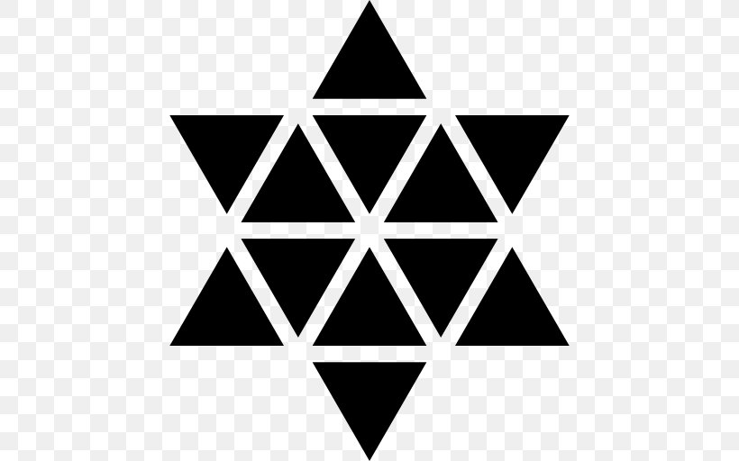 Symbol Hexagon Polygon Geometry Star Of David, PNG, 512x512px, Symbol, Area, Black, Black And White, Brand Download Free