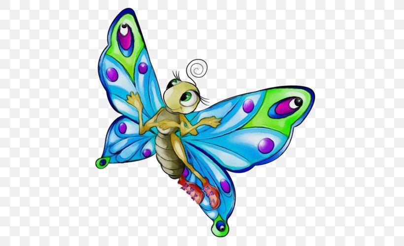 Butterfly Insect Moths And Butterflies Clip Art Wing, PNG, 500x500px, Watercolor, Butterfly, Fictional Character, Insect, Moths And Butterflies Download Free