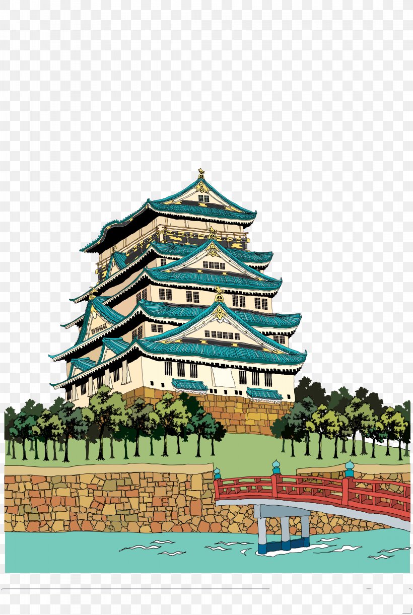 Himeji Castle Japanese Castle Illustration, PNG, 2186x3256px, Himeji Castle, Architecture, Building, Castle, Chinese Architecture Download Free