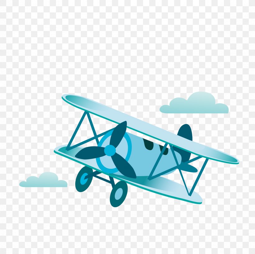 Airplane, PNG, 2362x2362px, Airplane, Aircraft, Biplane, Blue, Cartoon Download Free