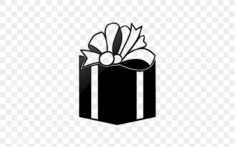 Gift Box Black And White Clip Art, PNG, 512x512px, Gift, Black, Black And White, Box, Christmas Download Free