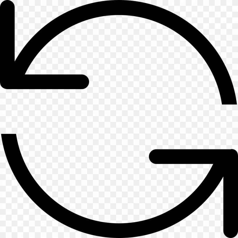 Clockwise Arrow Rotation Symbol, PNG, 980x980px, Clockwise, Area, Black And White, Brand, Disk Download Free