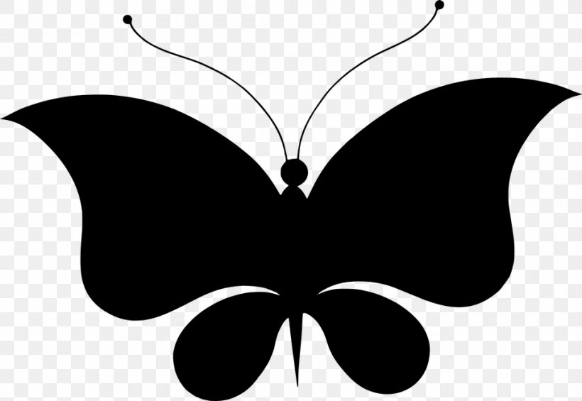 Brush-footed Butterflies Butterfly Insect Silhouette Clip Art, PNG, 960x662px, Brushfooted Butterflies, Animal, Black, Black And White, Brush Footed Butterfly Download Free