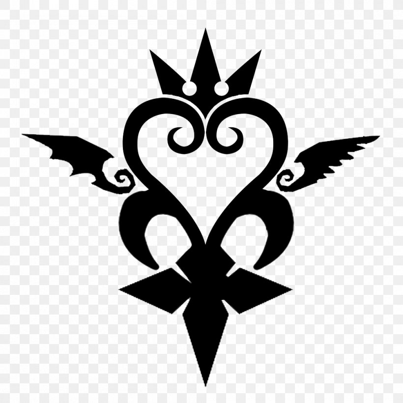 Kingdom Hearts III Symbol Clip Art Heartless, PNG, 1000x1000px, Kingdom Hearts Iii, Blackandwhite, Emblem, Heart, Heartless Download Free