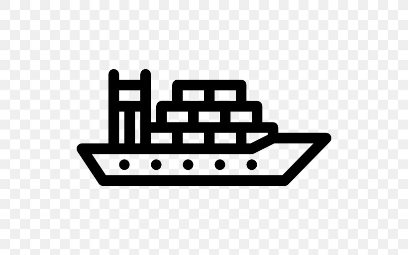 Cargo Ship Freight Transport, PNG, 512x512px, Cargo Ship, Barge, Black And White, Cargo, Container Ship Download Free