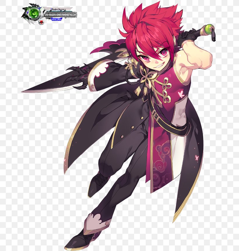 Elsword Video Game Character Art, PNG, 700x859px, Watercolor, Cartoon, Flower, Frame, Heart Download Free