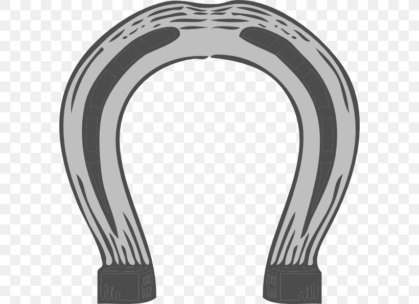 Horseshoe Drawing Clip Art, PNG, 588x596px, Horse, Automotive Tire, Black And White, Drawing, Hoof Download Free