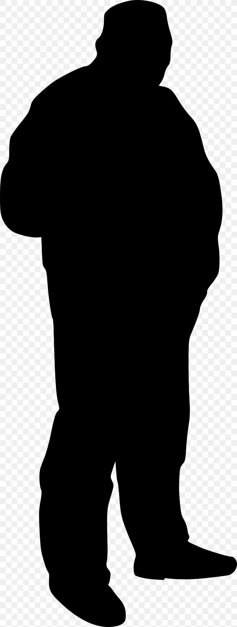 Silhouette Security Clip Art, PNG, 909x2400px, Silhouette, Black, Black And White, Cartoon, Fictional Character Download Free